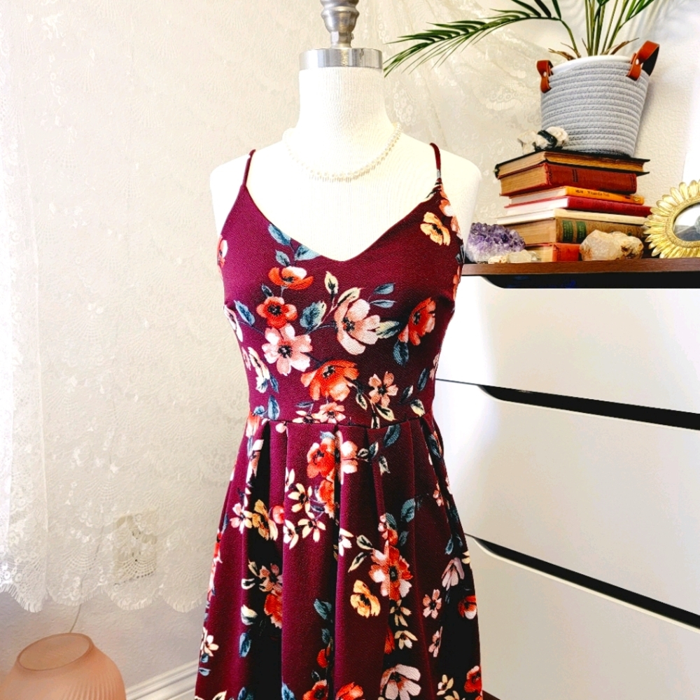 Soprano Red Floral Dress